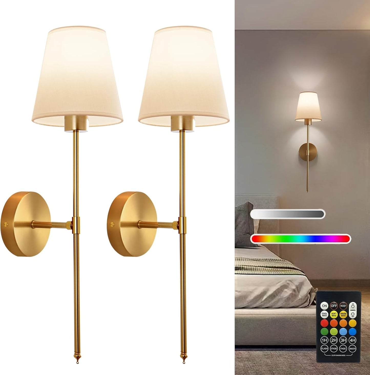 Hommiex™ Rechargeable RGB LED Wall Light