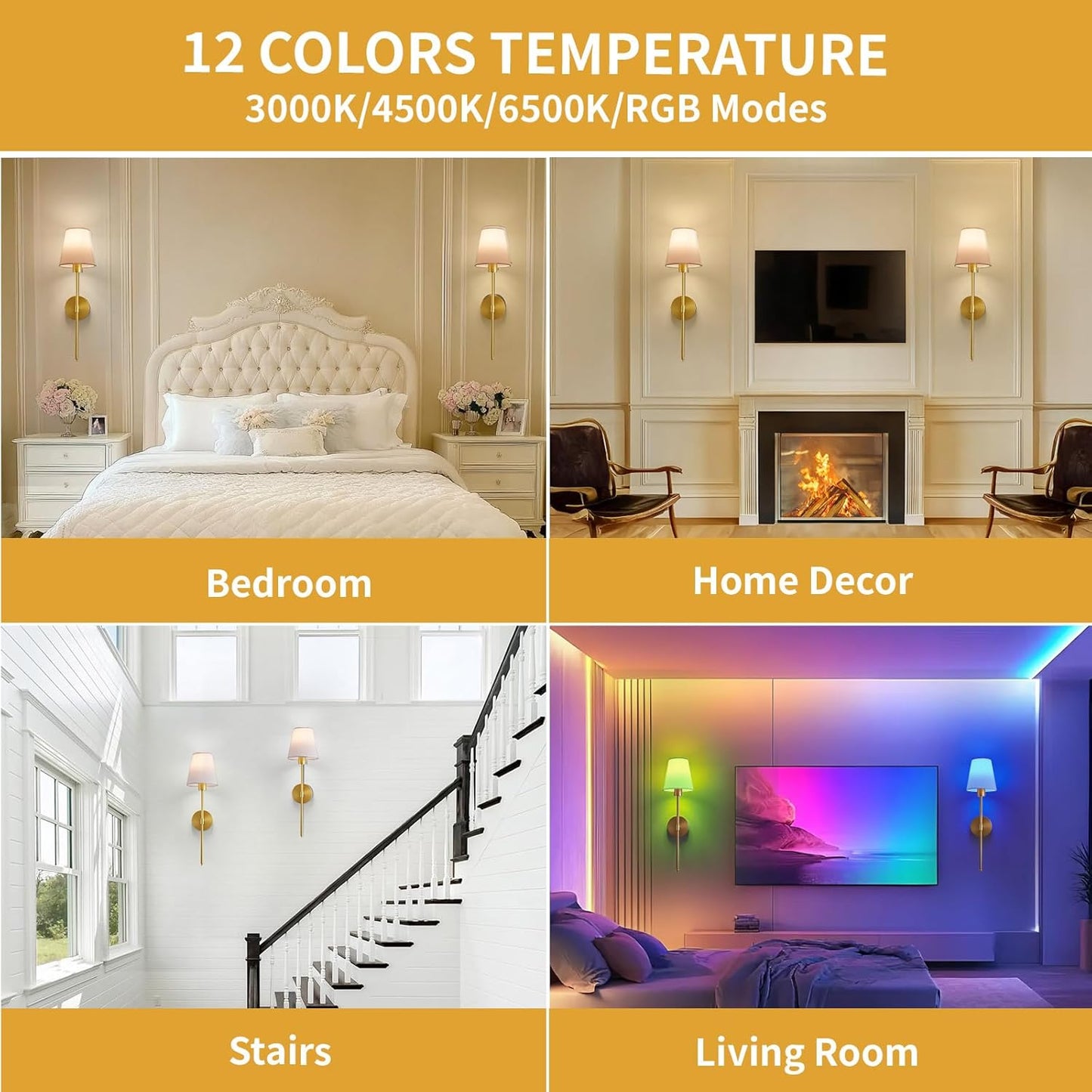 Hommiex™ Rechargeable RGB LED Wall Light
