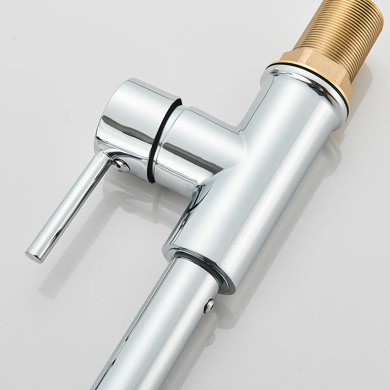 Chrome and brass faucet 