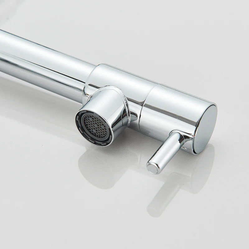 Chrome kitchen faucet