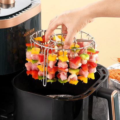 Stainless steel vertical skewer rack
