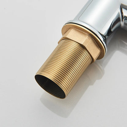 Close-up of a brass plumbing fitting